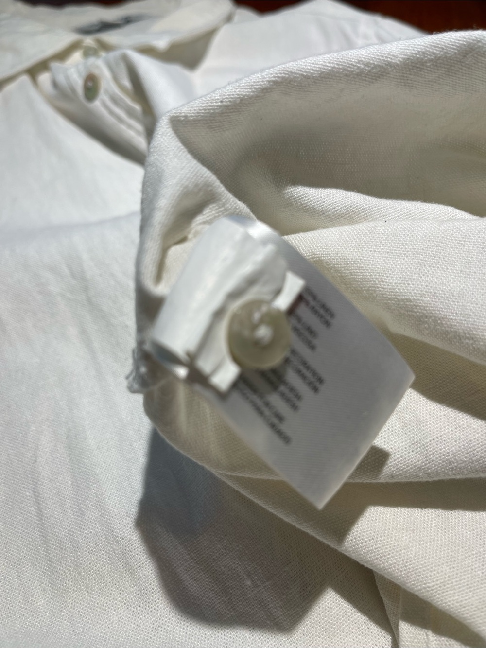 Orvis Off White Linen Shirt - medium - Picture 7 of 11
